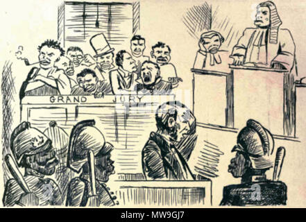 . Anglais : attaquer le cap multi-raciale Franchise qualifiée. 1880. Encaptioned «Ce que nous arrivons à !'. Illustration du racisme flagrant qui était de plus en plus menaçant le parti libéral non-racisme du système politique de l'ACEP. 22 août 2013, 16:25:10. WH Schroder. Années 1880. 116 Caricature contre la Cape de franchise - 1880 multiraciale - WH Schroeder Banque D'Images