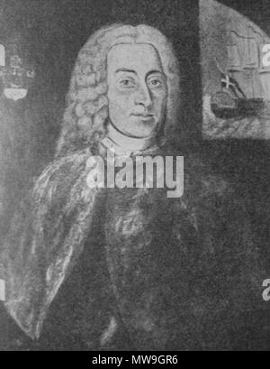 . Anglais : Caspar von Wessel (1693-1768), Vice-amiral Dano-norvégienne . Années 1700. 117 Inconnu Caspar von Wessel Banque D'Images