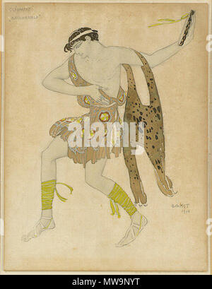 . La conception de costumes . vers 1909. LEON BAKST 133 Cleopatra ballet par Bakst 13 Banque D'Images