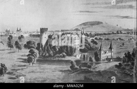 . Deutsch : Gemälde der Burg Frankenberg . 19e siècle. L. Lange 105 BurgFrankenberg03 Banque D'Images