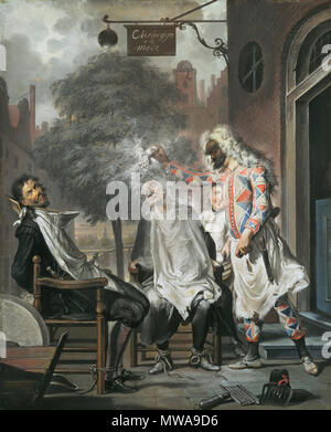 . Nederlands : Arlequin, tovenaar en barbier : De bedrogen rivalen. 1738. En penseel Gouache Pastel en op papier. 62 × 50 × 19,6 cm (24,4 in). La Haye, Mauritshuis. 1738. Cornelis TROOST (1696-1750), peintre néerlandais Description, dessinateur et peintre d'ornement graveuse Date de naissance/décès 8 octobre 1696 au 7 mars 1750 Lieu de naissance/décès Amsterdam Amsterdam vers 1712 période de travail entre travail et vers 1750 Lieu Amsterdam contrôle d'autorité : Q2627927 VIAF : 95727993 ISNI : 0000 0001 1690 3798 ULAN : 500007701 RCAC : pas d93021065 : WGA TROOST, Cornelis WorldCat 599 Les Rivaux Exp Banque D'Images