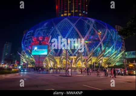 L'extérieur de l'hôtel et du casino de Lisbonne à Macao . Banque D'Images