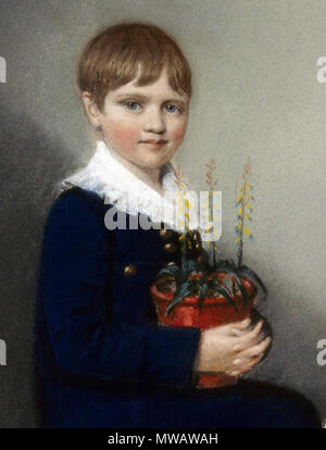 . Anglais : Un 1816 Dessin à la craie de Charles Darwin à l'âge de six ans avec sœur Catherine, par Ellen Sharples . 23 février 2012, 13:04 (UTC). Charles et Catherine Darwin, 1816, par Sharples.jpg : Ellen Sharples travail dérivé : Pixeltoo (talk) 122 Charles Darwin, 1816, par Sharples Banque D'Images
