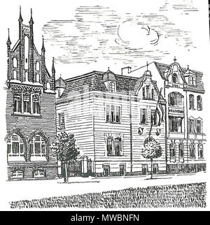 . Anglais : ancienne maison de fraternité étudiante de Corps:Borussia Greifswald / Allemagne, Arndtstrasse 10 Deutsch : Früheres Haus des corps de:Borussia Greifswald, Arndtstr. 10 . avant 1910. 254 inconnu - Haus Borussia Greifswald Banque D'Images