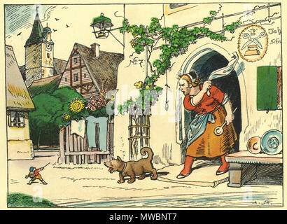 . English : Grimm, le voyage du Petit Poucet, par Hermann Stockmann (1867-1938) . 5 mai 1925. Hermann Stockmann (1867-1938) 254 Grimm,Le-voyage-du-petit-poucet-03 Banque D'Images