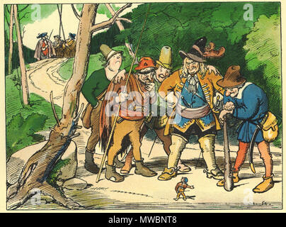 . English : Grimm, le voyage du Petit Poucet par Hermann Stockmann (1867-1938), 1925. 5 mai 1925. Hermann Stockmann (1867-1938) 254 Grimm,Le-voyage-du-petit-poucet-05 Banque D'Images