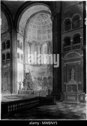 Brut 254 St Martin - Südkonche Richtung autel - Aquarell Sammlung Weyer Banque D'Images