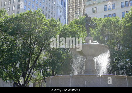 Fontaine Pulitzer à Grand Army Plaza Banque D'Images