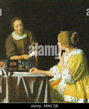 . Maîtresse et servante . Nederlands : Scan van reproductie. Johannes Vermeer : Dame rencontré dienstmeisje (1666-1667). La Frick Coleection, New York. . 27 juillet 2004 (date d'origine). Le programme original a été l'avance au nl.wikipedia 151 Dame rencontré dienstmeisje Banque D'Images