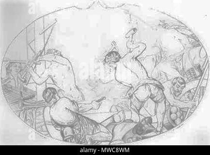 . Italiano : dans una stampa di f. zanotto . 26 juillet 2014, 09:42:26. f. zanotto 230 Fucina di Vulcano con venere Banque D'Images