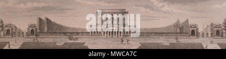 . Rotonde de la Villette. In : Recueil des plus belles maisons et des plus beaux édifices de la ville de Paris : Vues de Paris, dessinées et gravées. Paris, S.D . 1785 env. 233 Gaitte Rotonde de la Villette Banque D'Images