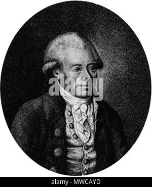 . Anglais : Georg Christoph Lichtenberg (1 juillet 1742 - 24 février 1799) . Date inconnue ; publié en 1790. Schwenterle 238 H. Georg Christoph Lichtenberg2 Banque D'Images