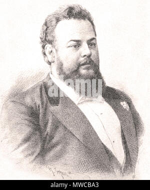 . Anglais : Portrait d'Alexandre Nikolaïevitch (1850-1891) Kishenskij Портрет Николаевича Александра Русский : Кишенского (1850-1891) . 27 janvier 2007. Фотография К. Ə̀ Шапиро, рисунок. Un Kishenskij Бореля 341 Banque D'Images