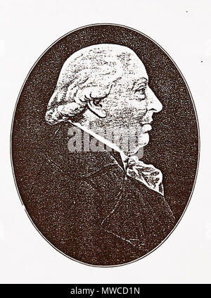 . Carl Gotthard Langhans (1732 - 1808), architecte allemand, à l'ancienne age . Fin du 18e / début du 19ème siècle. Carl Gotthard Langhans inconnu 113 alt Banque D'Images