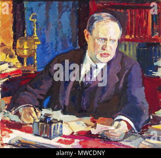 . Suomi : Käytännöllisen filosofian professori Edvard Westermarck (1862-1939). Muotokuvan tilasi omistaa osakunta ja Helsingin yliopiston Nylands nation. . 1913179 Edvard Westermarck par Enckell Banque D'Images