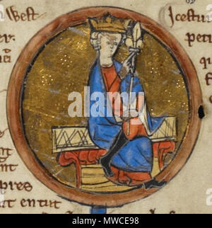 . Français  : d'Egbert de Wessex dans une généalogie royale du XIIIe siècle. 2 septembre 2013, 19:09:14. 180 Inconnu Egbert - MS Royal 14 B V Banque D'Images