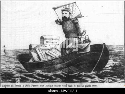 256 Guerra del Pacífico Caricatura 1879-1884 24 Banque D'Images
