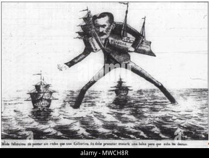 256 Guerra del Pacífico Caricatura 1879-1884 25 Banque D'Images
