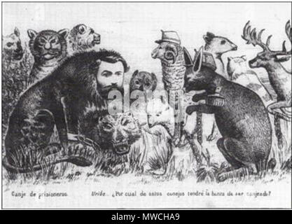 256 Guerra del Pacífico Caricatura 1879-1884 42 Banque D'Images