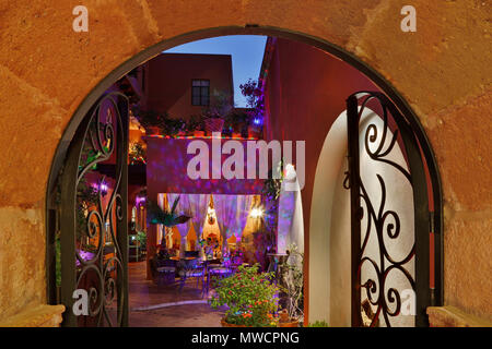 La cour spectaculaire à la Casa de Suenos ou Maison des Rêves - San Miguel de Allende, Mexique Banque D'Images