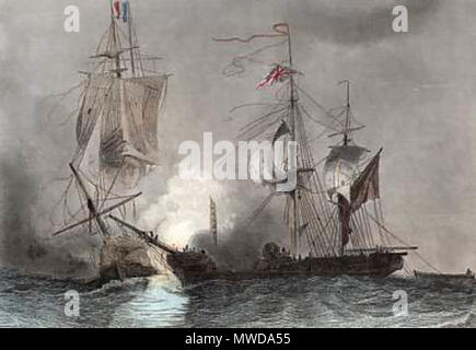 280 HMS Venerable vs Alcmène 5107 Banque D'Images