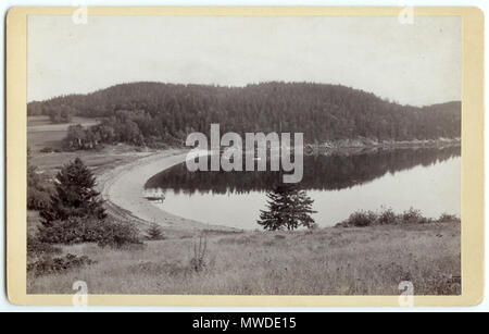 . Cabinet d'agrandissement de carte Indian Bar. Vue panoramique avec A.H. Folsom's stamp recto montage photographique Roxbury. Folsom, était un célèbre photographe de la région de Boston. Circa 1895 circa 1895 .'. Folsom 295 Indian Bar ca byAHFolsom1895 Banque D'Images