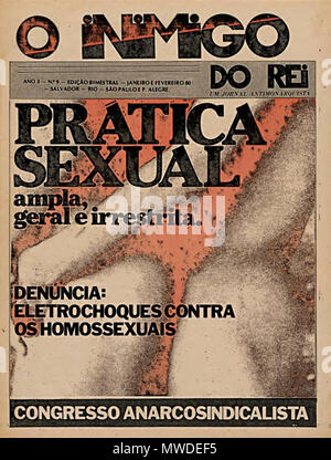 . Português : Jornal anarquista O Inimigo do Rei, que circulou no Brasil entre 1977 e 1988. Janvier 1980. O Inimigo do Rei. 297 Inimigo do Rei Banque D'Images