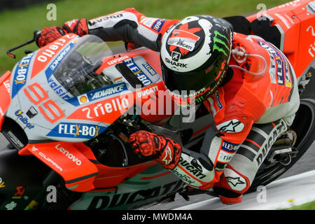 Florence, Italie. 31 mai 2018. Jorge Lorenzo de l'Espagne et l'équipe Ducati MotoGP en action pendant le PC Gran Premio d'Italia-Oakley à Mugello Circuit. le 31 mai 2018 à Scarperia en Italie. (Photo par Marco Iorio) Crédit : marco iorio/Alamy Live News Banque D'Images