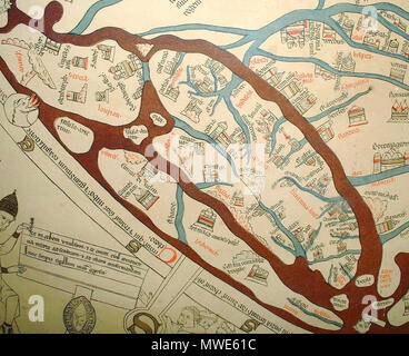 275 Hereford Mappa Mundi détails Britainedit Banque D'Images