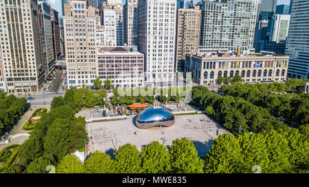 Cloud Gate, Millennium Park, Chicago, Illinois, USA Banque D'Images