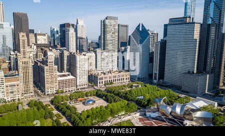 Cloud Gate, Millennium Park, Chicago, Illinois, USA Banque D'Images