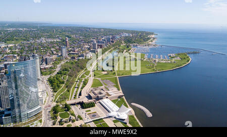 Le Pavillon Quadracci, Milwaukee, Wisconsin, États-Unis Banque D'Images