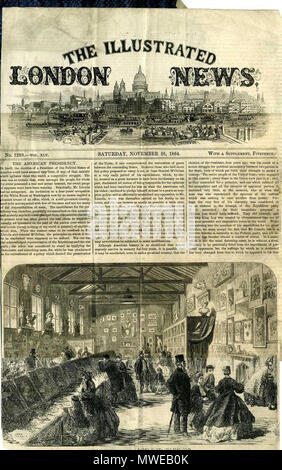 . Anglais : Première page de l'Illustrated London News, en date du 26 novembre, 1864. Texte traite de la réélection du président américain Lincoln ; illustration d'une exposition d'art des élèves dans l'École d'art Lincoln 1 juin 2012. Illustrated London News 293 Illustrated London News Front Page Banque D'Images