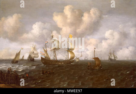 . Anglais : un navire néerlandais avant que le vent . 17e siècle 316 Joachim de Vries - un navire néerlandais avant que le vent Banque D'Images