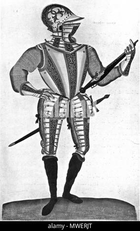 . Anglais : le dessin pour une armure de Sir John Smythe . Entre 1585 et 1590 circa circa. Jacob Topf 322 Johnsmythearmour Banque D'Images