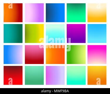 Ensemble de coloris vifs. Vingt milieux pour votre conception. Vector illustration. Illustration de Vecteur