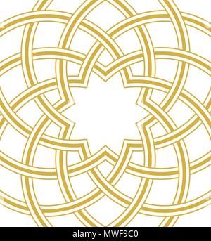 Dôme islamique fond doré, Design Round Square, vector illustration Illustration de Vecteur