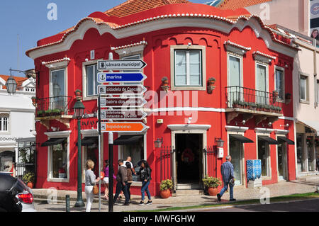 Ses rues colorées à Cascais près de Lisbonne (Portugal), Banque D'Images
