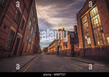 Jewellery Quarter street shot à Birmingham, Royaume-Uni Banque D'Images