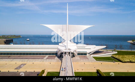 Le Pavillon Quadracci, Milwaukee, Wisconsin, États-Unis Banque D'Images