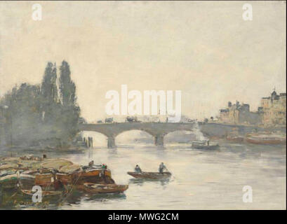 . Français : Le pont Corneille, Rouen, effet de brouillard . Peint en 1896 363 Le pont Corneille, Rouen, effet de brouillard Banque D'Images