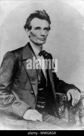 . French : Photo d'Abraham Lincoln par William Marsh, Springfield, Illinois . 20 mai 1860 372 Lincoln O-20 par Marsh, 1860 Banque D'Images