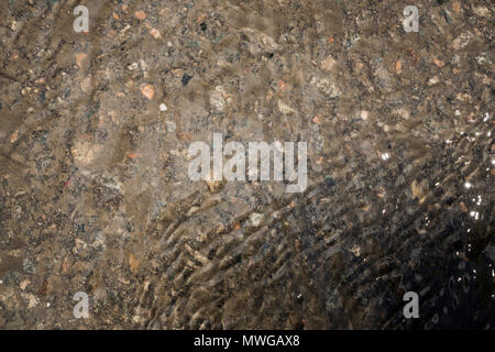 La texture du fond de la rivière est rempli de pierres. Banque D'Images