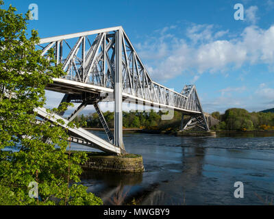 Metal Connel road (rail) à l'origine pont sur Falls of Lora sur le Loch Etive , Oban, Scotland, UK. Construit par la société Arrol Pont et ouvert en 1903. Banque D'Images