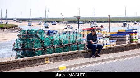 Wells-next-la-Mer est un port sur la côte nord du comté de Norfolk en Angleterre. Banque D'Images