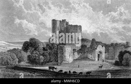 . Anglais : gravure de château 'Saltwood, Kent' à partir de l'histoire de l'Irlande de Kent, Volume 2, 1831. Il apparaît entre les pages 214 et 215. Dessiné par G. Sheppard, gravée par H. Adlard. English : Gravure du Château de Saltwood ' ' (Royaume-uni, Kent) tiré de l'histoire de l'Irlande de Kent, tome 2, 1831, disposée entre les pages 214 et 215. Gravure de H. Adlard d'après un dessin de G. Sheppard. Ce château (ancienne propriété de l'Eglise) a été le to Swedish tremblement de terre du 6 avril 1580, puis restauré au 19ème siècle vers 1831 .. Dessiné par G. Sheppard, gravée par H. Adlard 539 SaltwoodCastle Banque D'Images