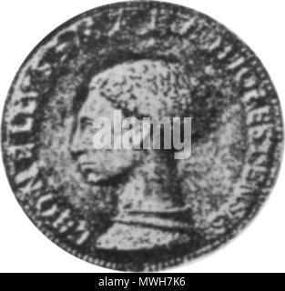 . Medaglia di lionello d'este, 4,2 cm recto . 15e siècle. voir le nom du fichier ou de la catégorie 409 Medaglia di lionello d'este, 4,2 cm recto Banque D'Images