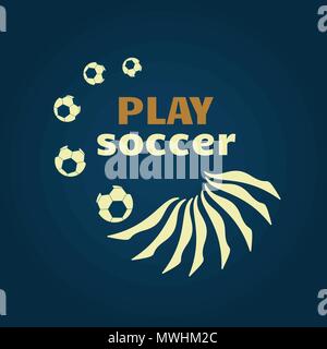 Logo de l'équipe de soccer et de football de marque publicité vêtements connexes Illustration de Vecteur