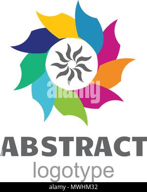 Abstract flower fleur à l'intérieur logo Illustration de Vecteur