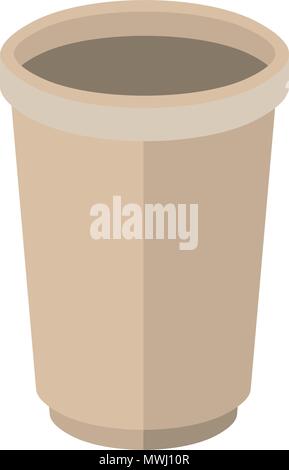 Tasse de café icône isométrique en plastique Illustration de Vecteur